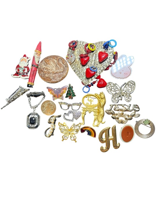 Jewelry - Vintage Mixed Costume Brooches